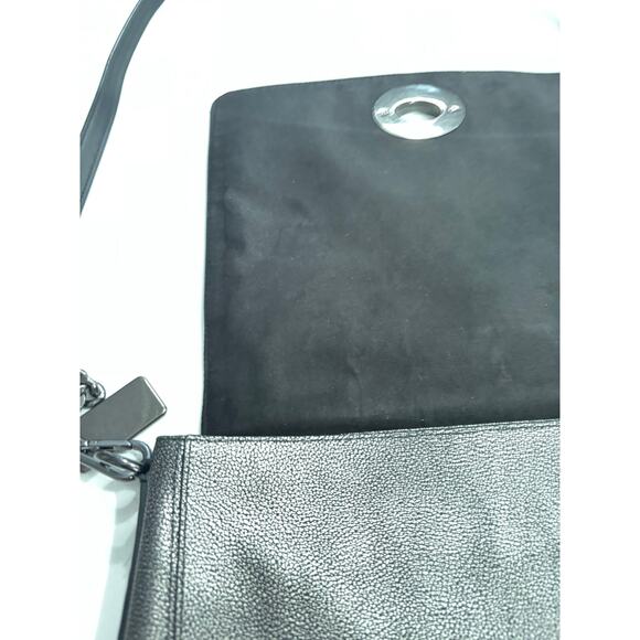 Coach Crosstown Crossbody metallic turnkey chain/leather strap tag minimalist - Picture 3 of 11